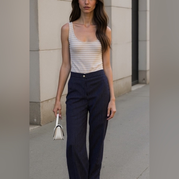 Michael Kors Pants - NWT Michael Kors Blue Pinstripe Dress Pants. Size 10